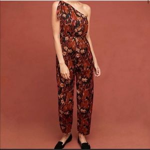 Anthropologie Maeve 1 Shoulder Jumpsuit Romper 10